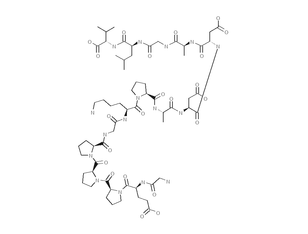 Molecular structure of BPC-157 rendered from PubChem CID 9941957.