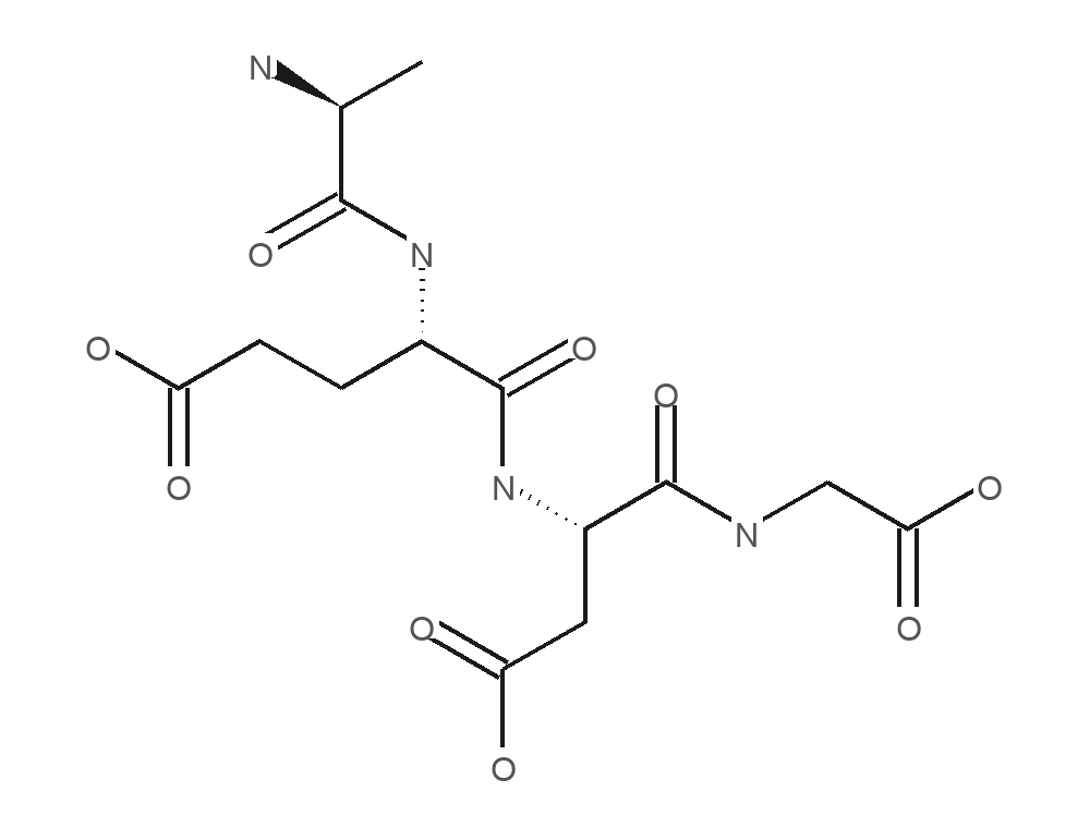 Molecular structure of epitalon rendered from PubChem CID 219042.