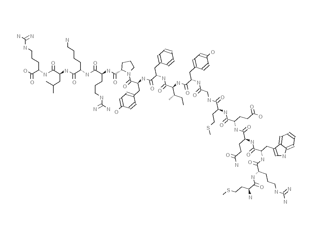 Molecular structure of MOTS-c rendered from PubChem CID 146675088.